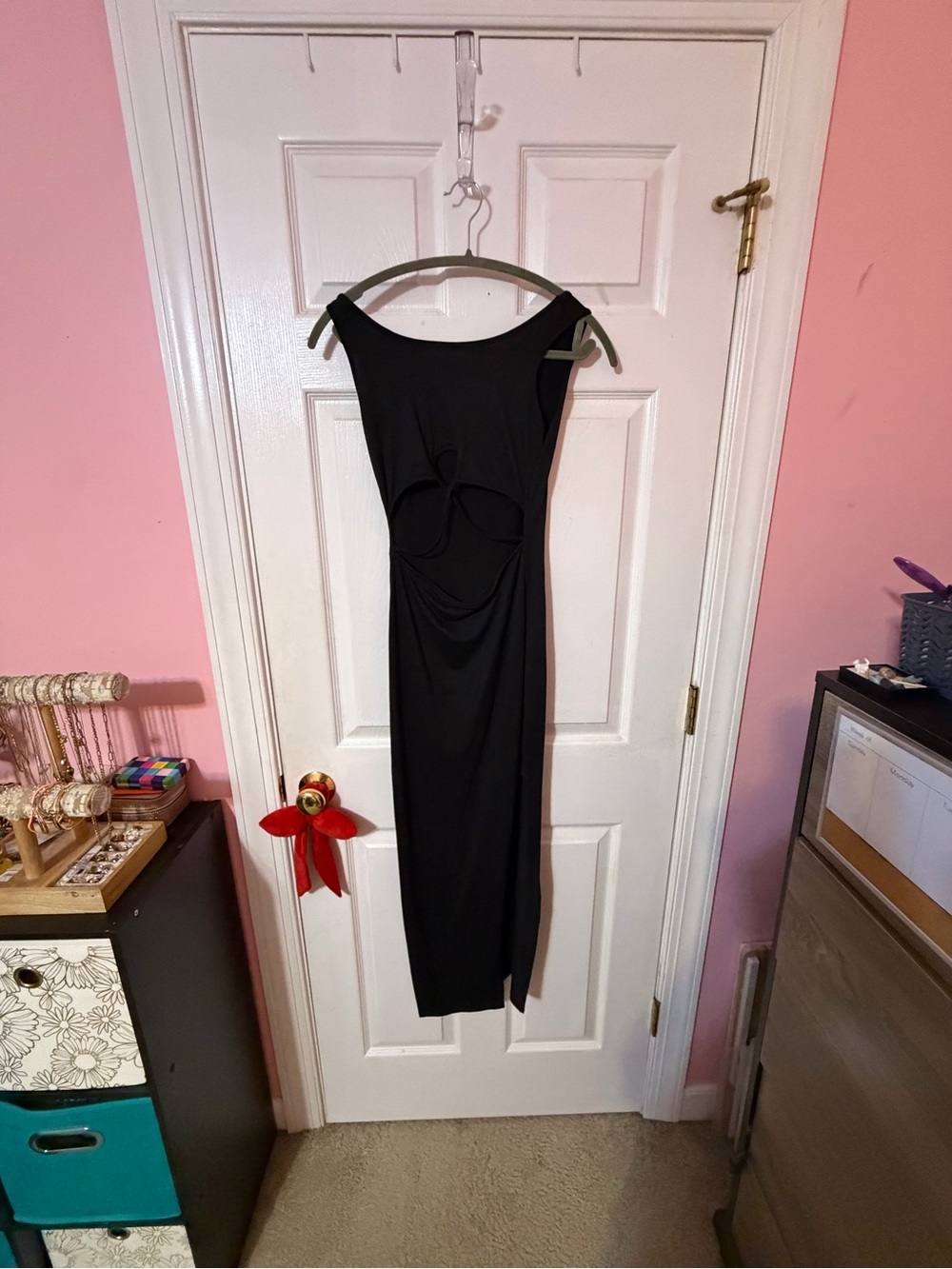 Black Cutout Midi Dress - Brand Unspecified